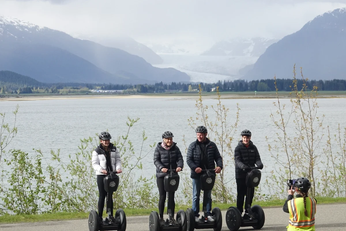 Best Juneau Shore Excursions for Cruise Passengers: Top Tours 2 1200x800 Juneau coastal segway ocean view family photo