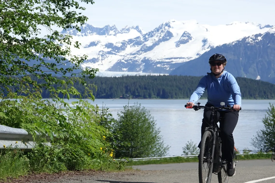 1200x800 Juneau rainforest ebike tour glacier ocean view hill