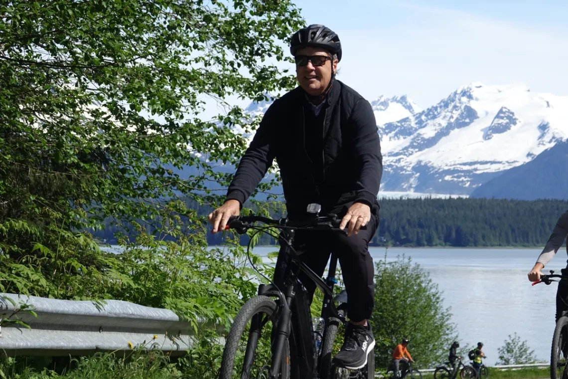 Juneau rainforest ebike man bike glacier forest ocean 1200x800 1