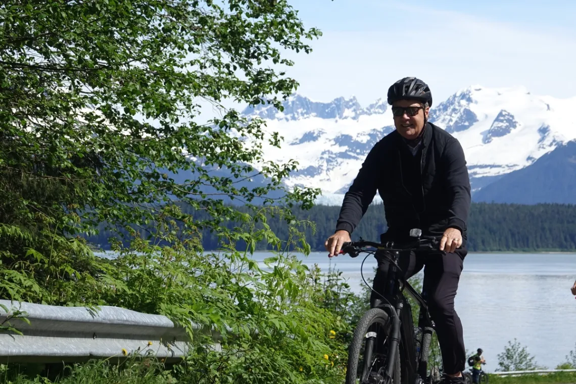 Juneau rainforest ebike man bike glacier ocean 1200x800 1