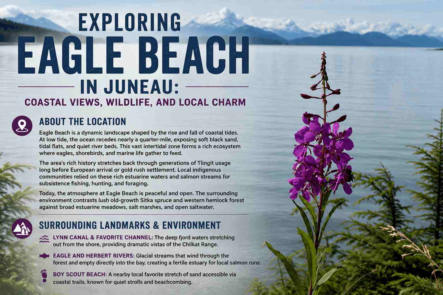 Exploring Eagle Beach in Juneau: Coastal Views, Wildlife, and Local Charm
